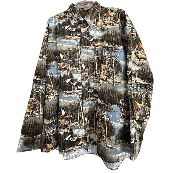 Rare Vintage Clear Water Outfitters Men Long sleeve Button Down Flannel XL Shirt